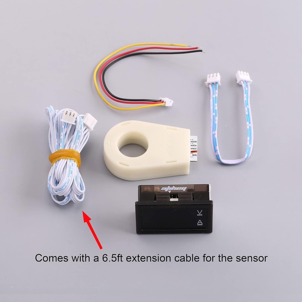 Compact Dual Display Volt Amp Meter with High Safety Isolation for Easy Wiring
