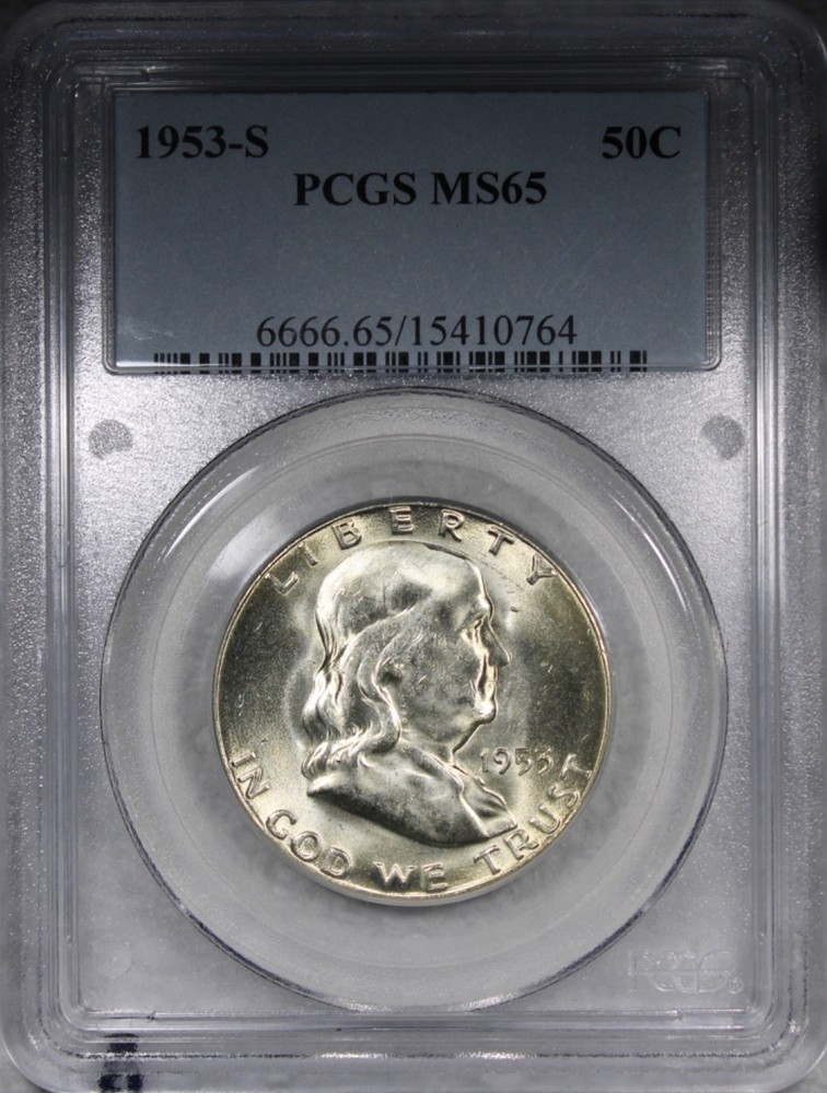 1953-S Franklin Half Dollar PCGS MS65 Gem Quality