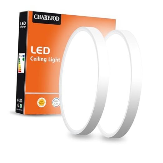 2PACK LED Flush Mount Ceiling Light Fixture, 9inch Modern LED Ceiling 2Pack