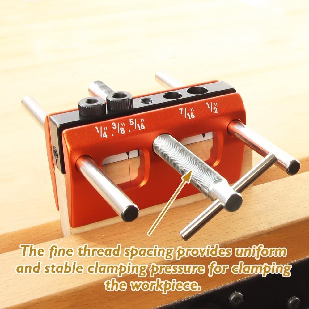 All-in-One Doweling Jig with Multiple Drill Sizes for Efficient Woodworking