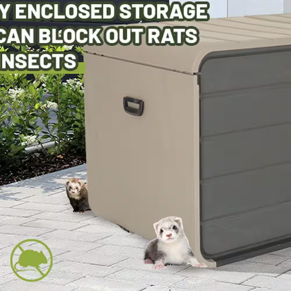 260 Gal. Plastic Outdoor Storage Deck Box