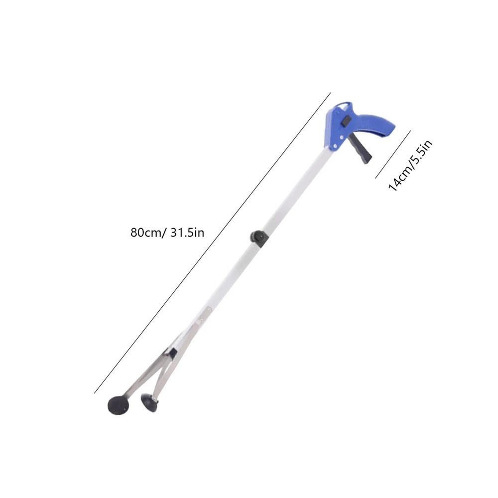 360° Rotating Trash Picker Grabber 80cm Foldable Lightweight Garbage Picker Tool