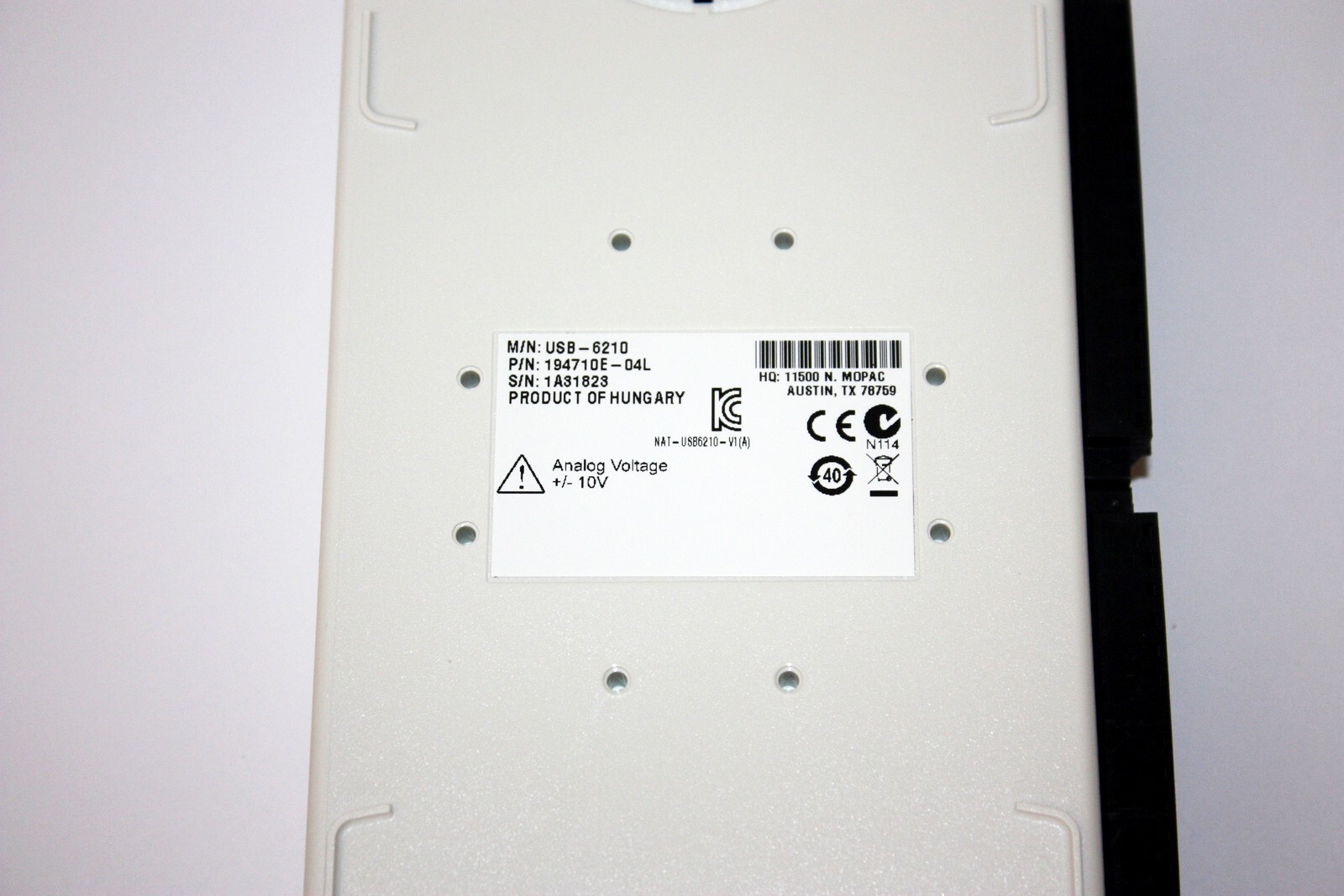 National Instruments NI USB-6210 Multifunction I/O Device, DAQ, Data Acquisition