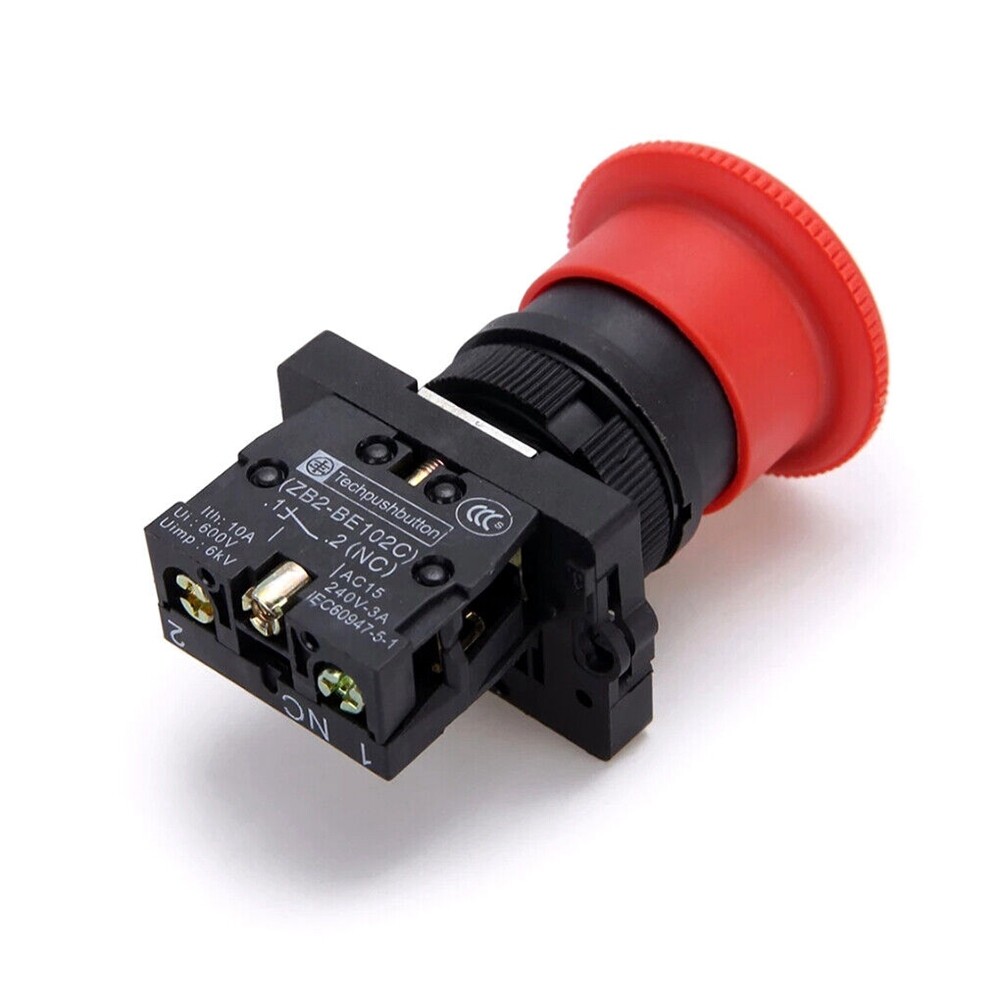 XB2-ES542 Emergency Stop Button Stop Switch Red Mushroom Stop Shut Off Switch