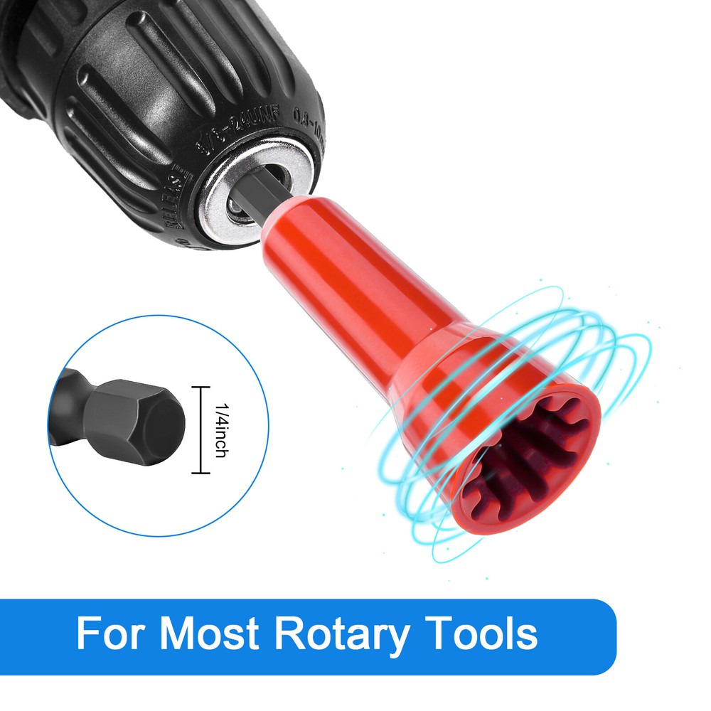 3PCS Wire Nut Twister Tools for Drill, Wire Cable Nut Twisting with 1/4" Chuck