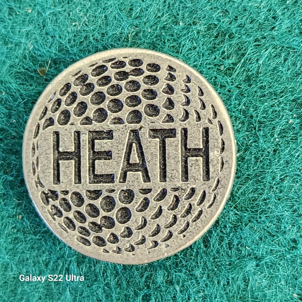 Personalized Metal Golf Ball Marker for Heath