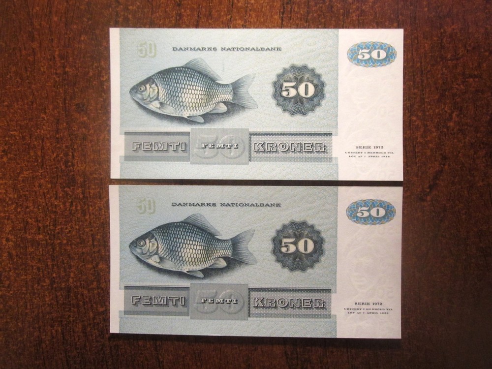 2x UNC 1997 DENMARK 50 KRONER