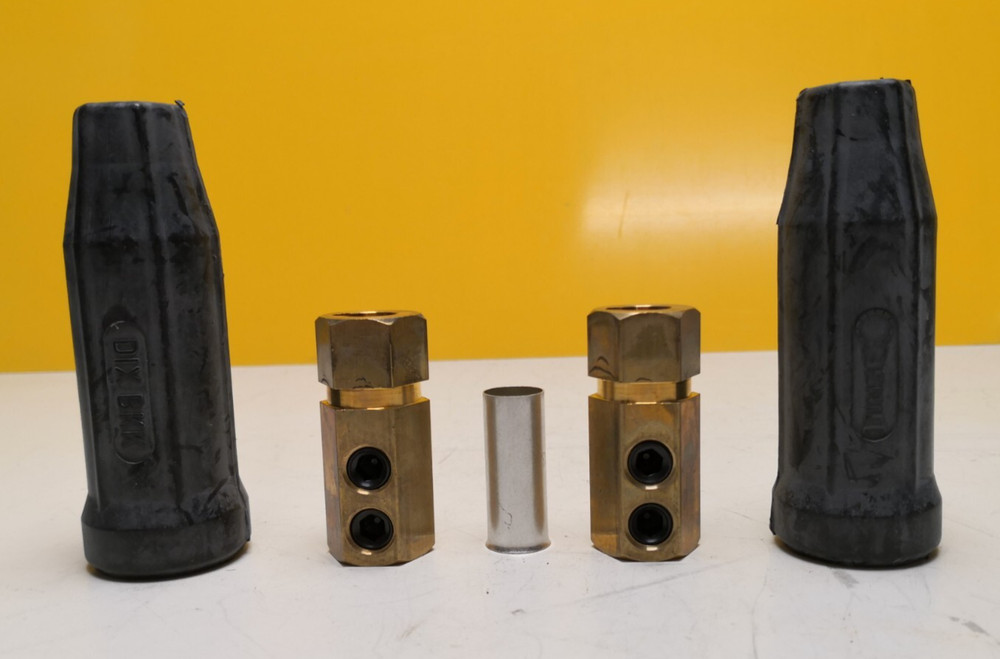 2x Dinse DIX BKK 95 Welding Cable Coupler Socket Plus