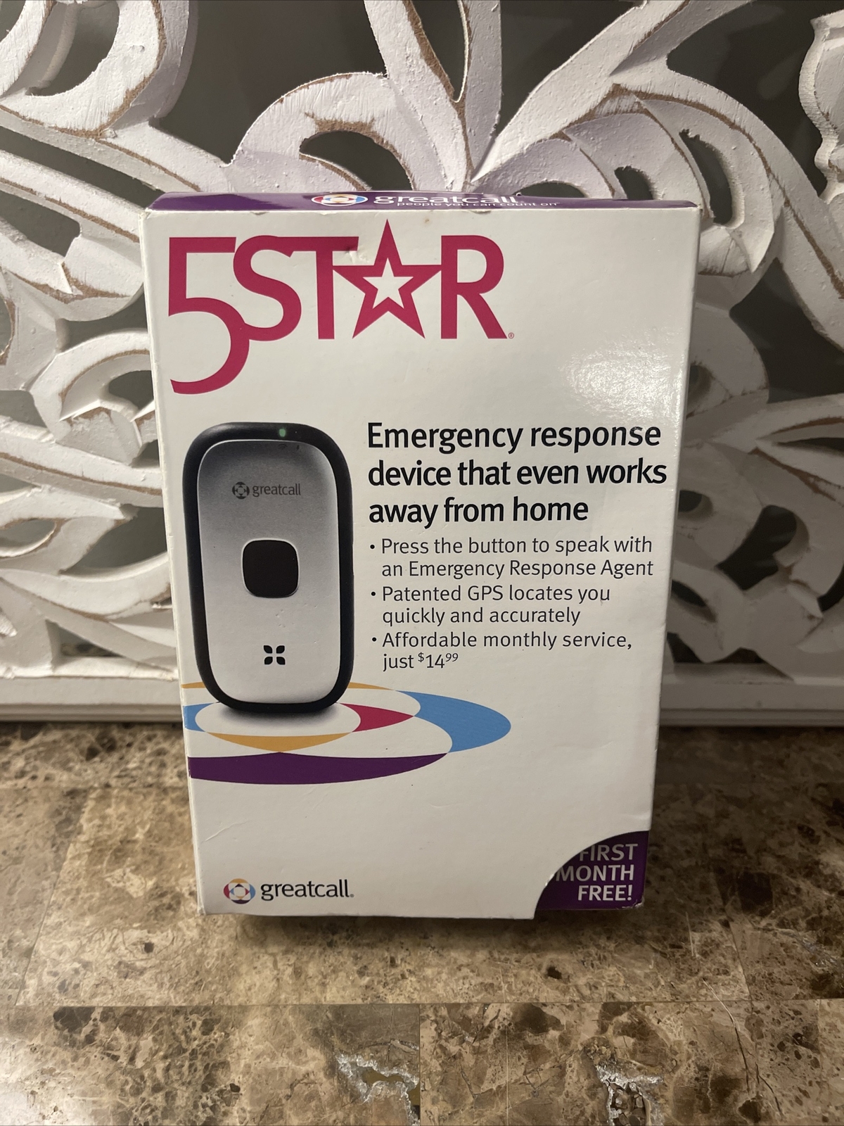 GreatCall 5 Star Urgent Response Safety & Medical 911 GPS Alert Service Box Dmgd
