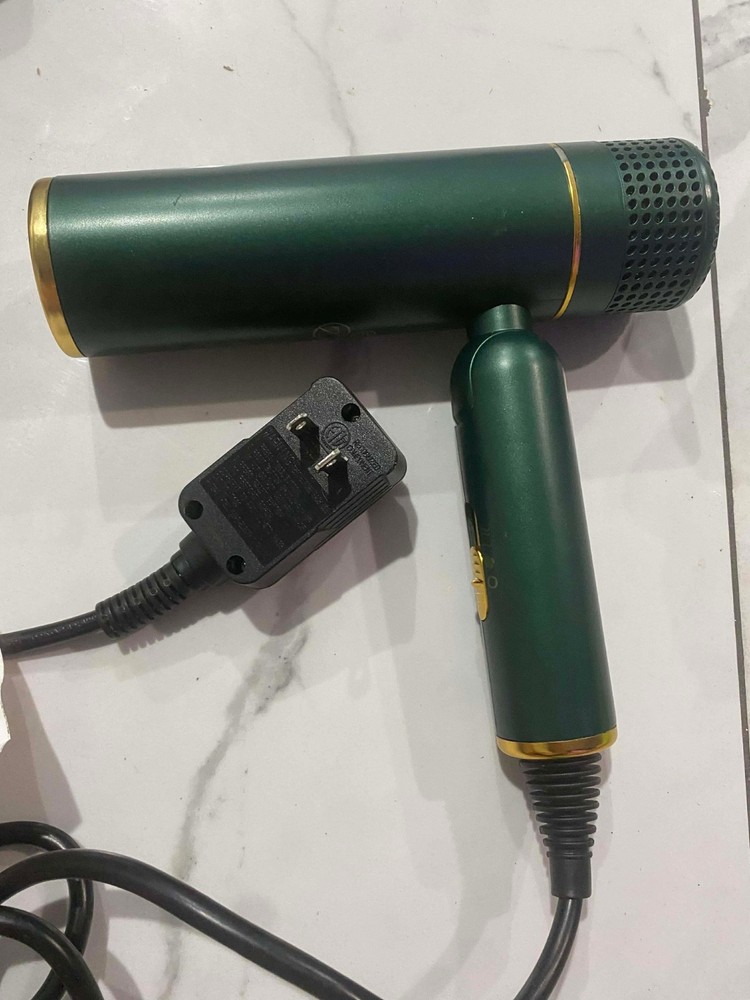 Green Ionic Hair Dryer  - Compact Portable Lightweight