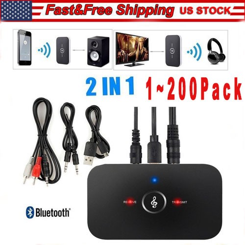 Bluetooth Transmitter & Receiver Wireless Adapter For Home stereos/speakers Lot