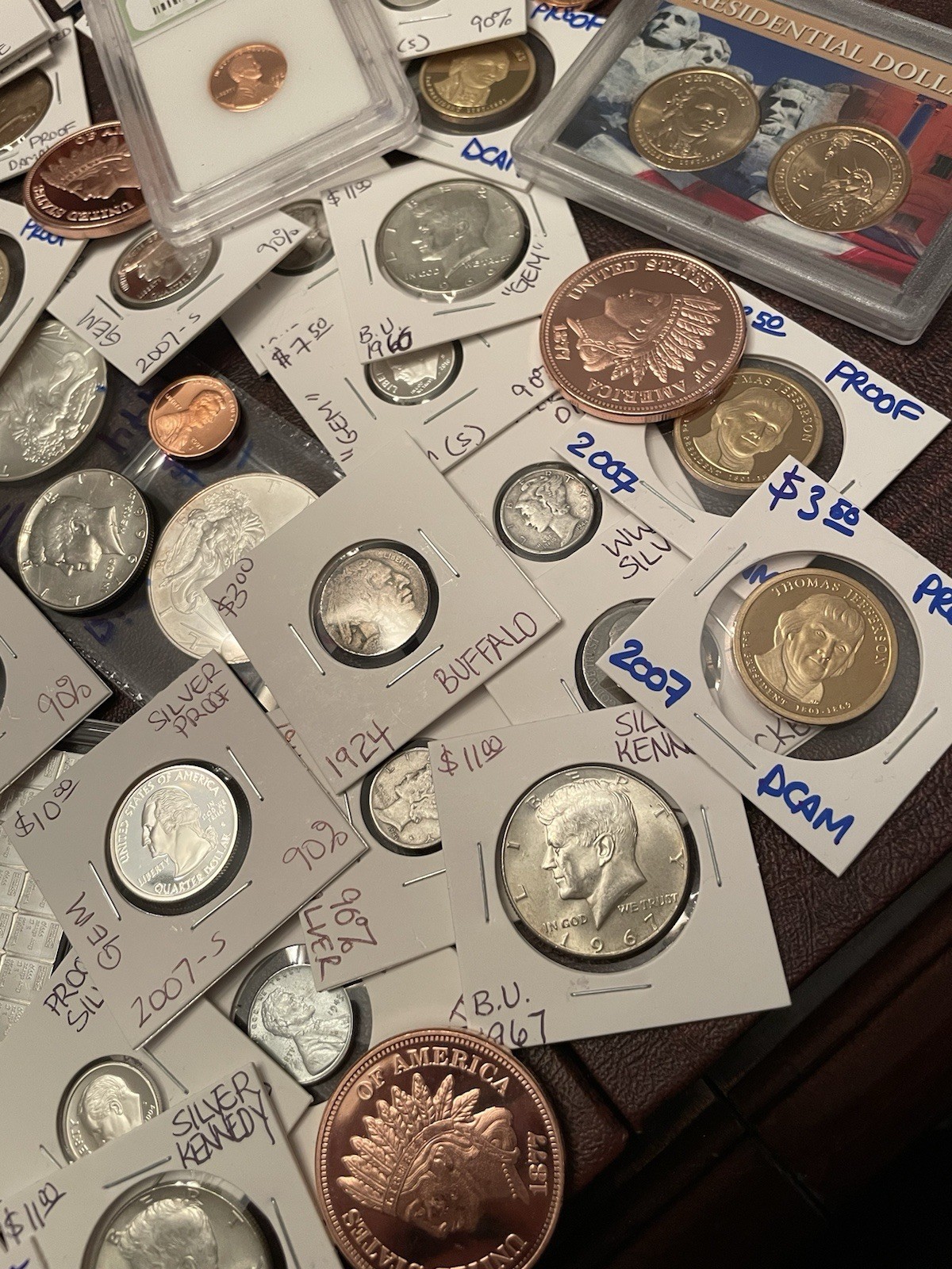 🔥ESTATE SALE Silver Coin & Currency Lot - Silver Gold & CU In Premium Cigar Box