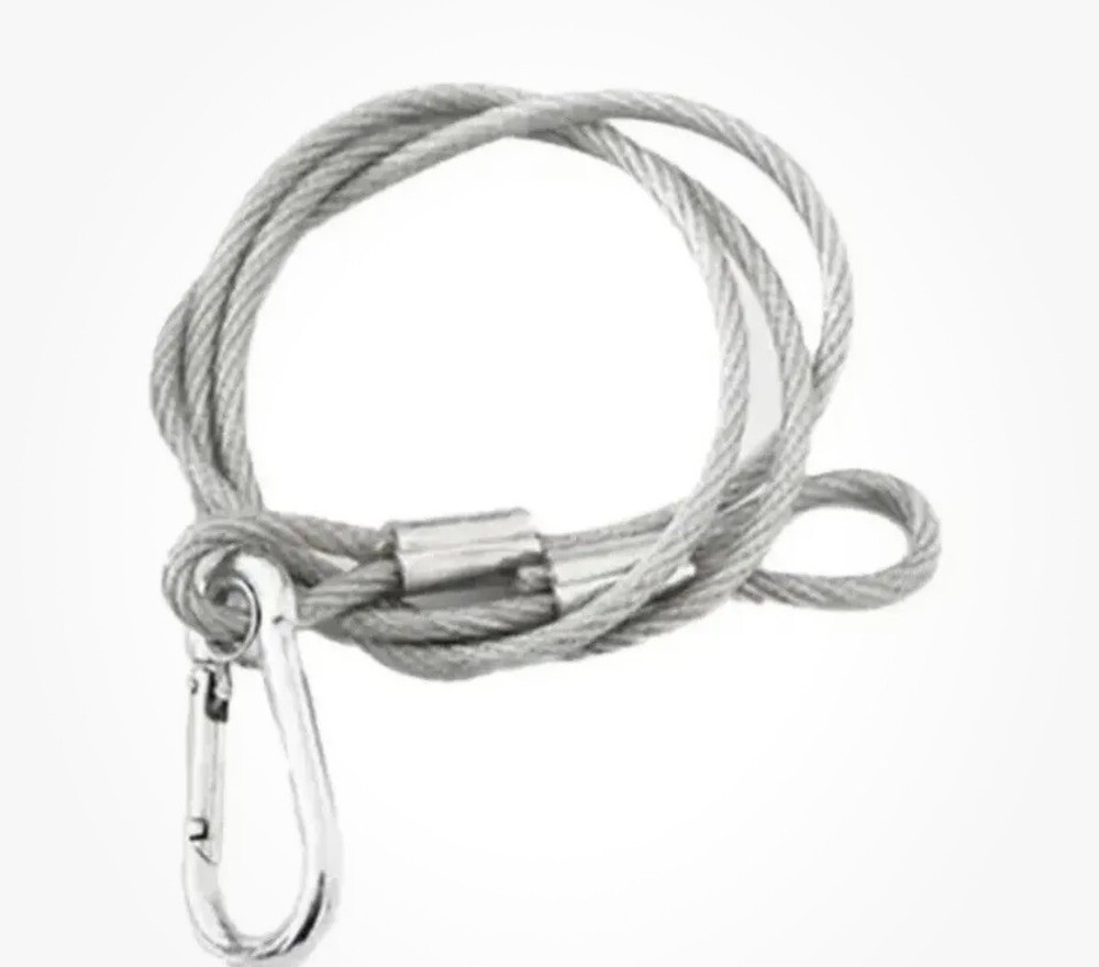 Stage Light Safety Cables 47”, Stainless Steel Security Cable.Multi Use/4PCS SET