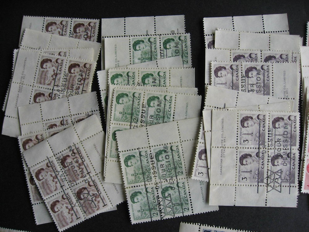 Canada centennial 27 MS PB with FD Cancels 454-65B some mixed condition