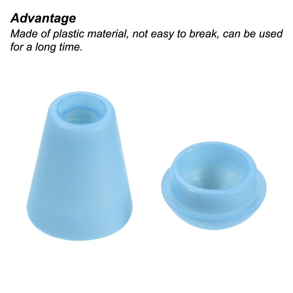 Bell End Stopper Cord Rope Lock for Drawstring Bag, Light Blue 50pcs