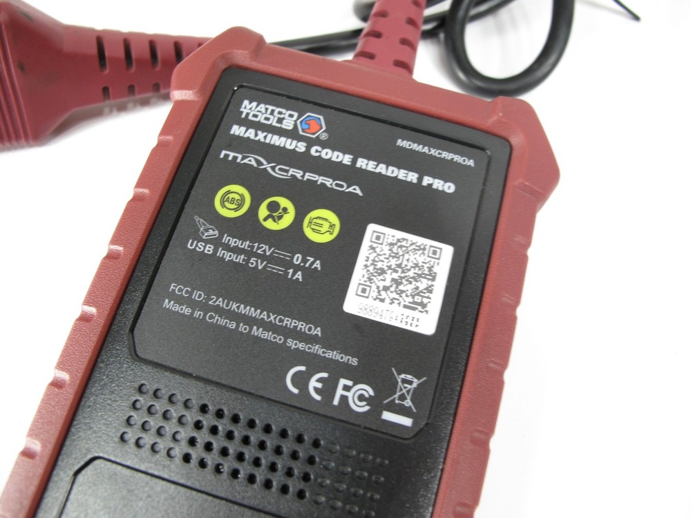Matco Tools MDMAXCRPROA Maximus Code Reader Pro OBDII Diagnostic Scan Tool
