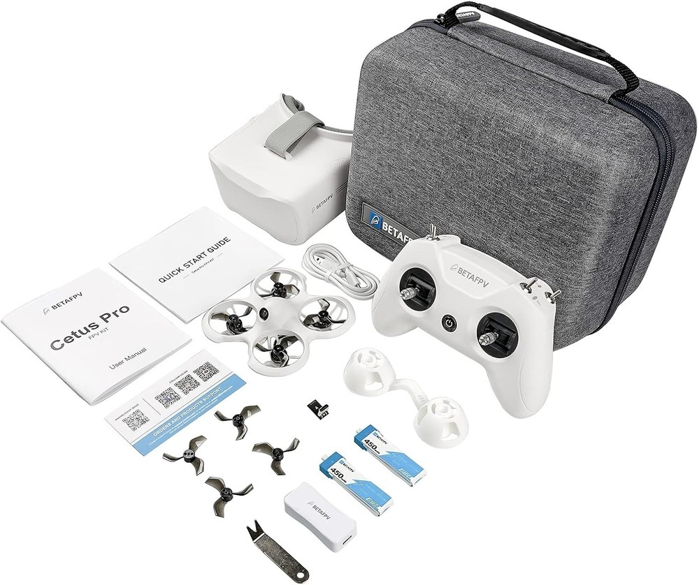 Cetus Pro FPV Kit - 3 Modes, Altitude Hold, Turtle Mode, Includes VR02 Goggles