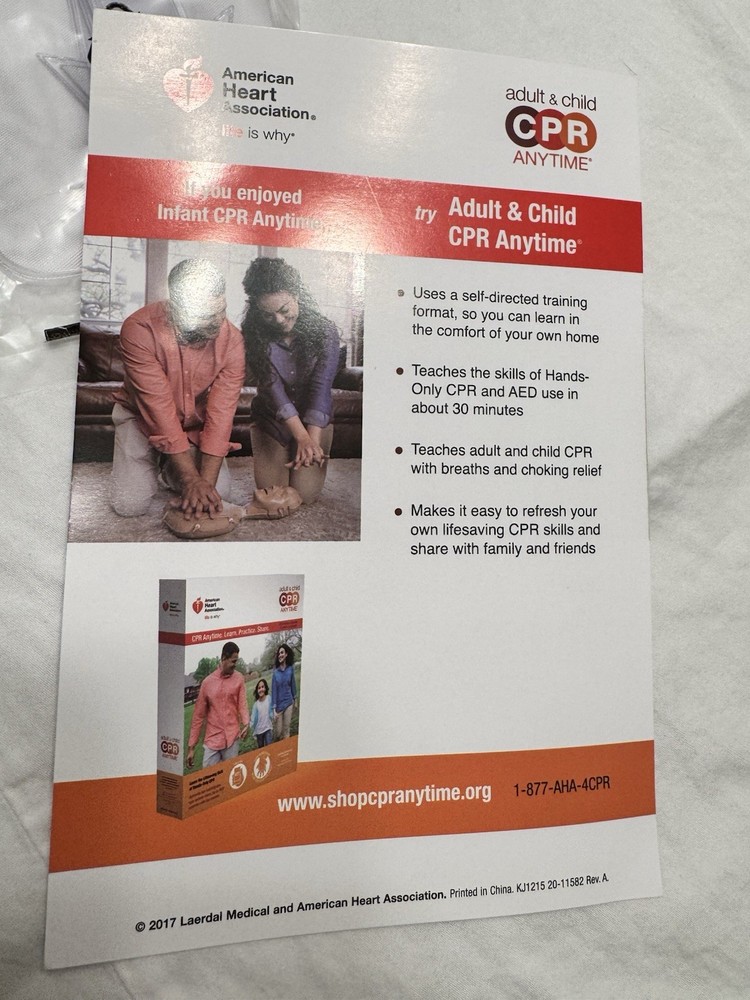 Infant CPR ANYTIME Learn Practice Share by New in Open package