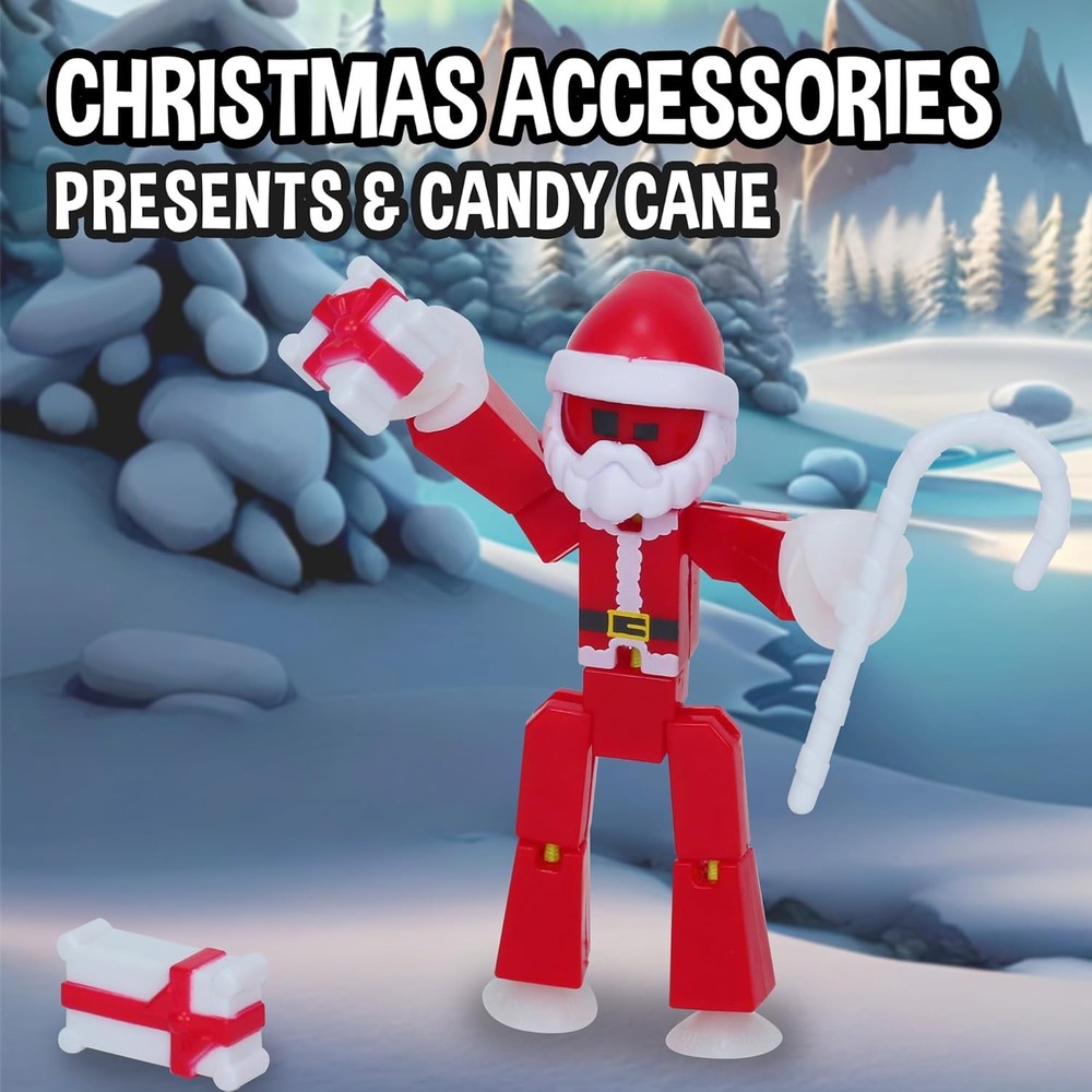 Zing StikBot Christmas Crew Pack - Includes 7 StikBots and 1 Set of...
