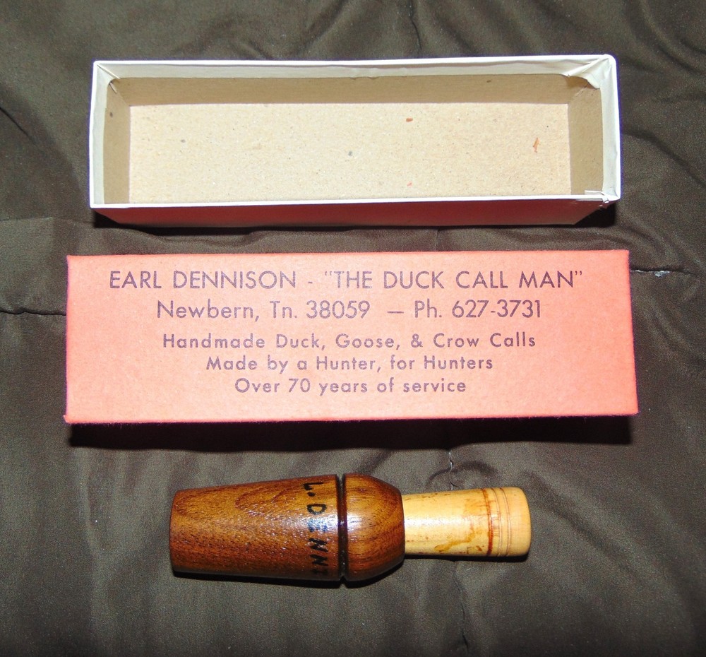 Vintage Earl Dennison Duck Call with Box
