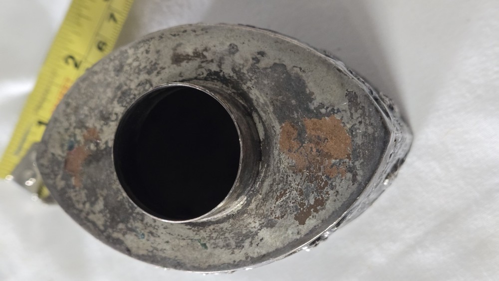 BARBOUR SILVER #3237 SILVER PLATE REPOUSSE TEA CADDY