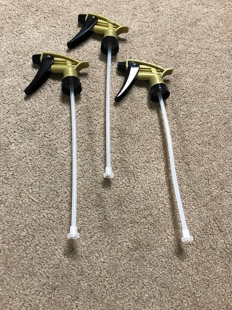 Black & Gold Acid Resistant Trigger Sprayer (3 Pack)