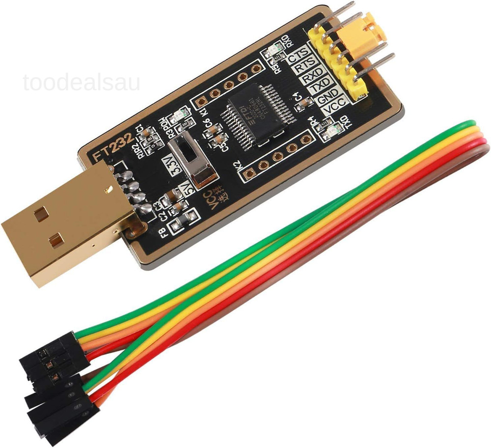 FT232RL USB to TTL Adapter for Development Projects, Serial black