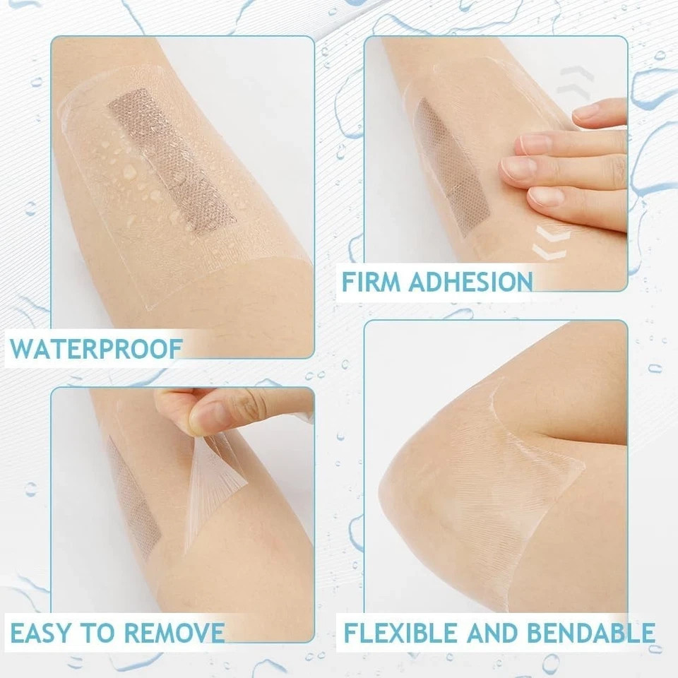50 Pieces Transparent Stretch Adhesive Bandage Large Waterproof Transparent Film