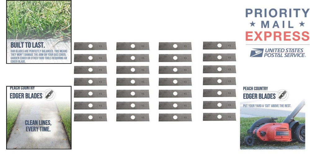 Effortless Lawn Edging with 2" x 8" Edger Blades - Balanced & Rust-Resistant