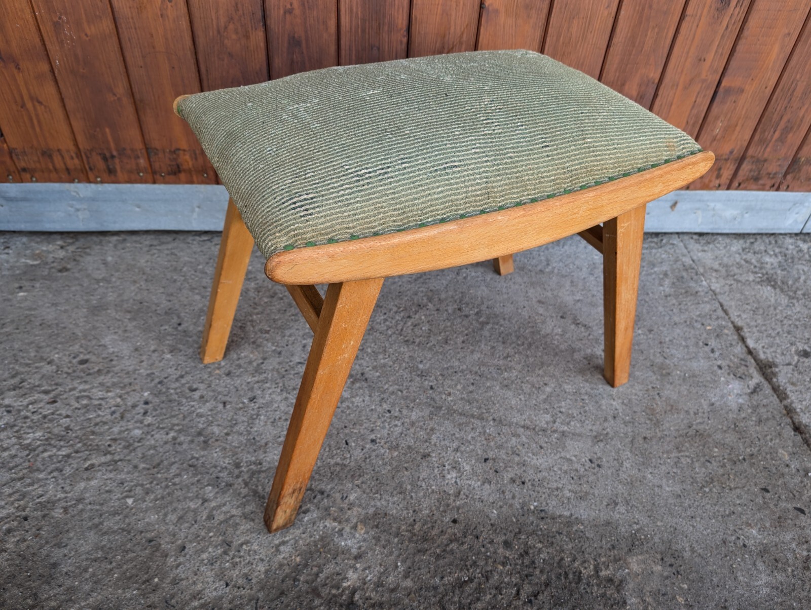 Vintage Ottoman Stool 60s Retro Pouf Mid Century