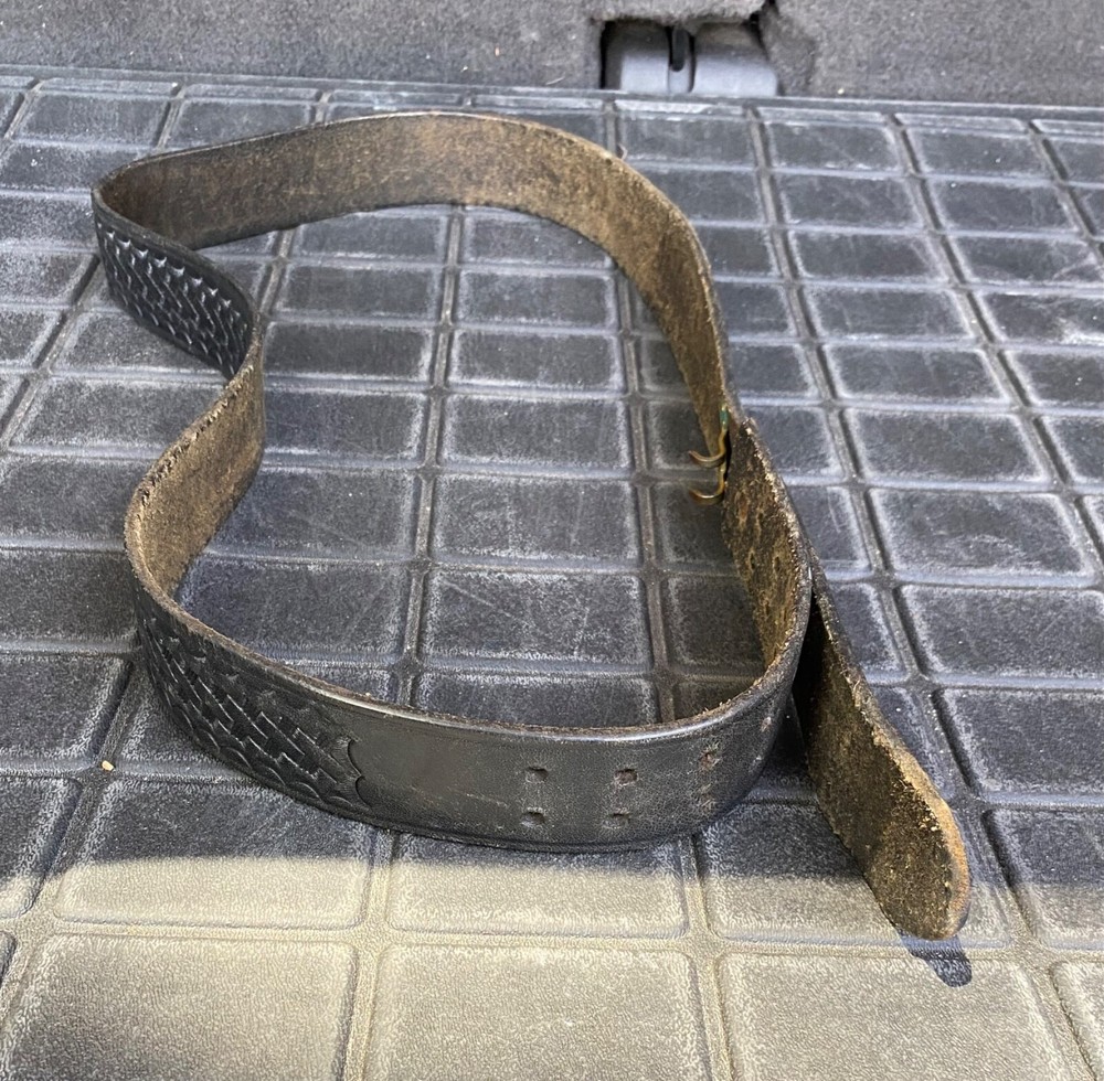 Black Leather Tooled Safariland Tactical Belt