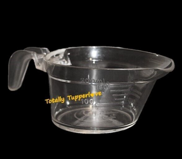 Tupperware Micro Pitcher 1 Cup / 200 ml Measuring Baking Microwave Safe Clear