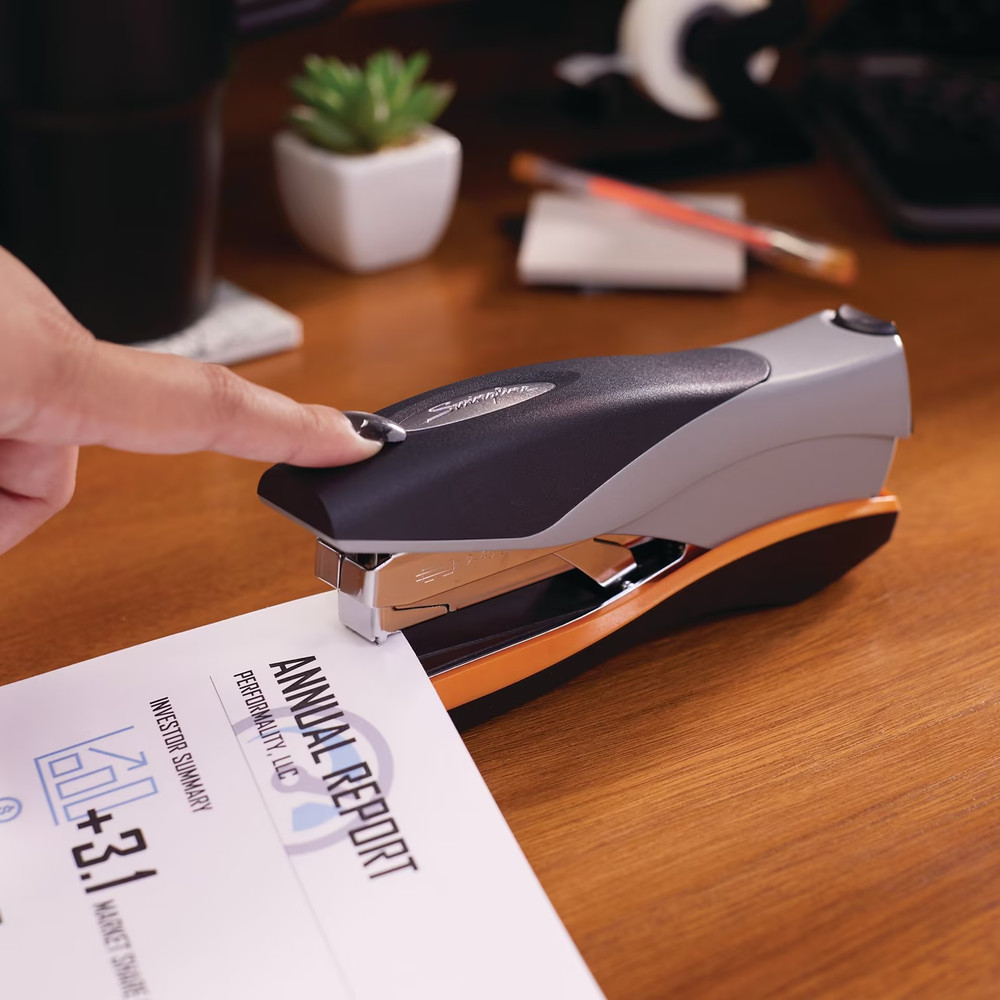 Swingline Optima 40 Reduced Effort Desk Stapler, Silver