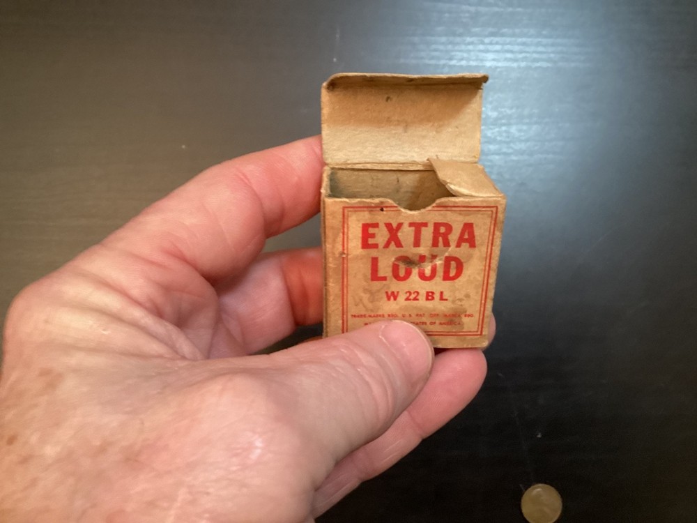 2 Small Winchester 22 Blank Cartridges Paper Boxes Empty