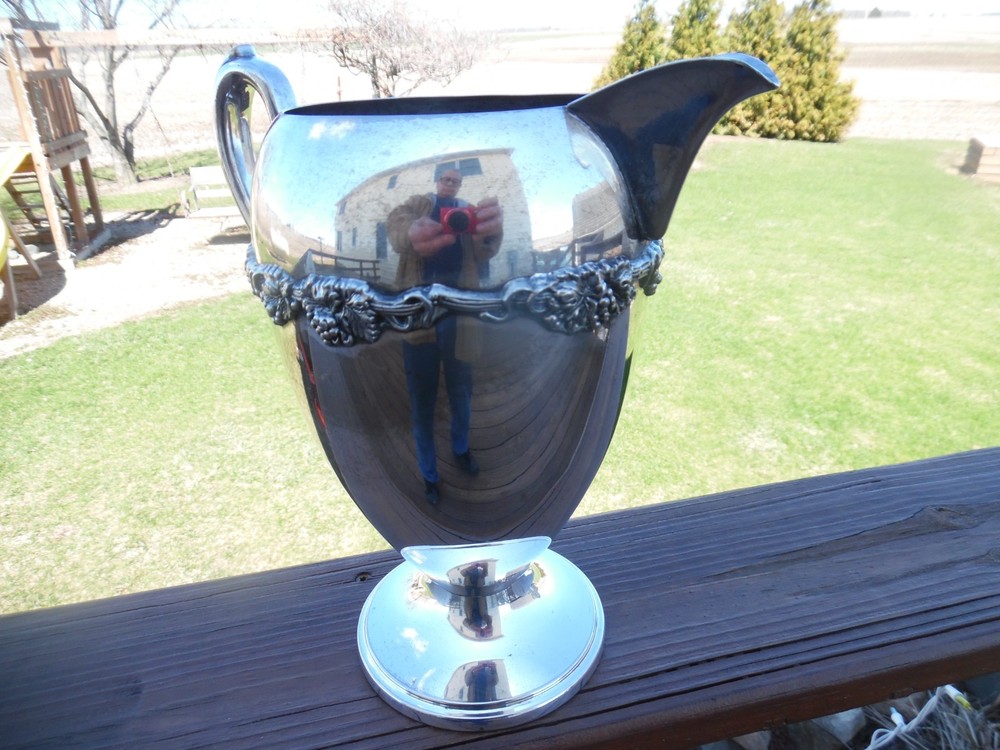 Vintage 10" Gotham 605 Silver plate Water Pitcher