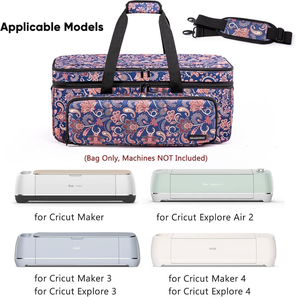 Cricut Carrying Case Polyester Double-Layer Storage Organizer for Maker Explore