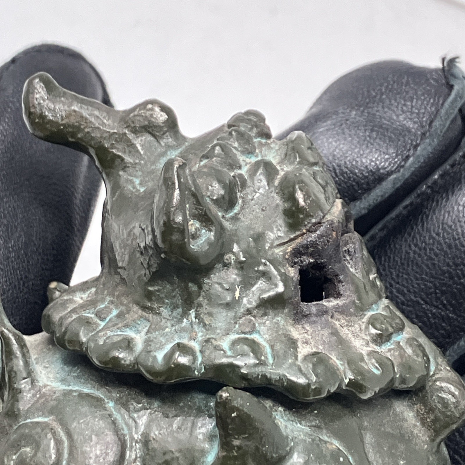 Antique Chinese Foo Dog Incense Burner Guardian Lion HEAVY ( Bronze? Cast Iron?)