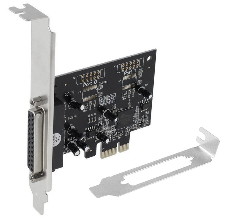 Premium Single Parallel Port PCIe PCI-E DB25 Printer Card W/Low Profile Bracket