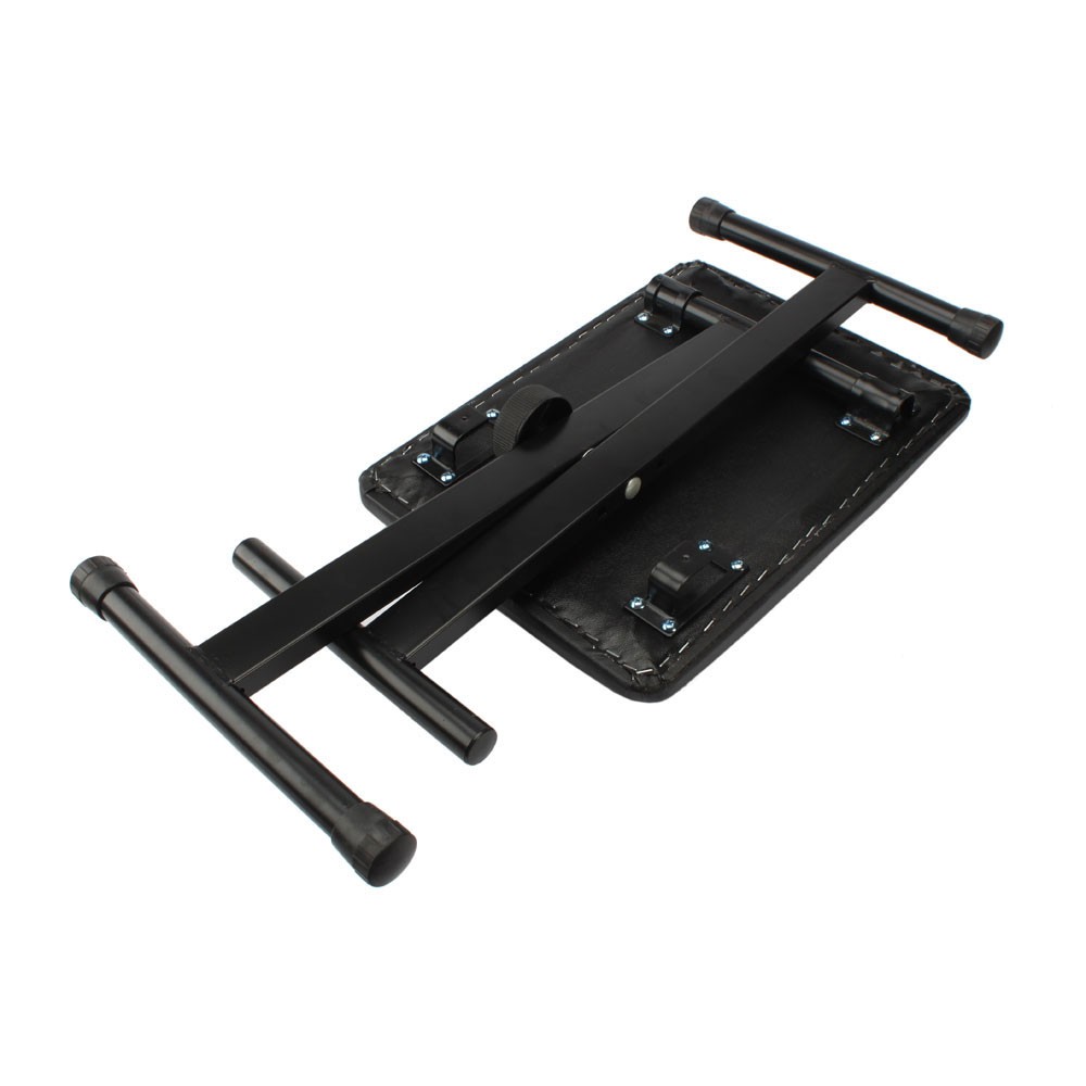 Adjustable Folding Piano Bench Stool Seat Black