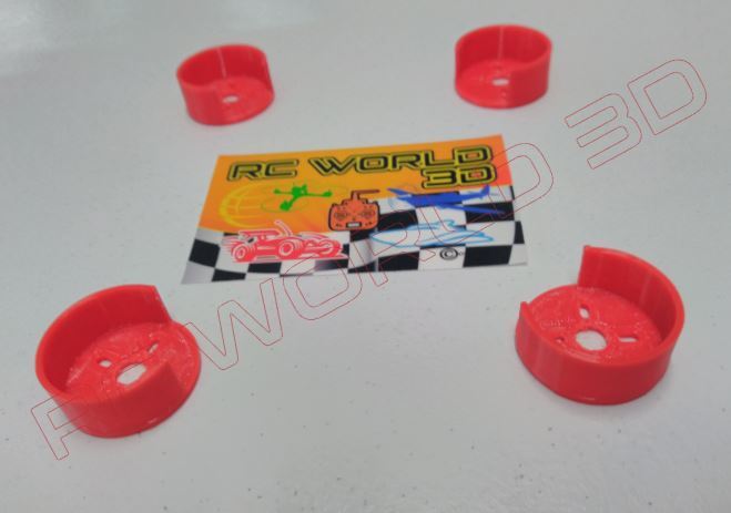 QUADCOPTER BRUSHLESS MOTOR MOUNT/BASE PROTECTOR 4PCS 3D PRINTED PLA RED HI-PRO