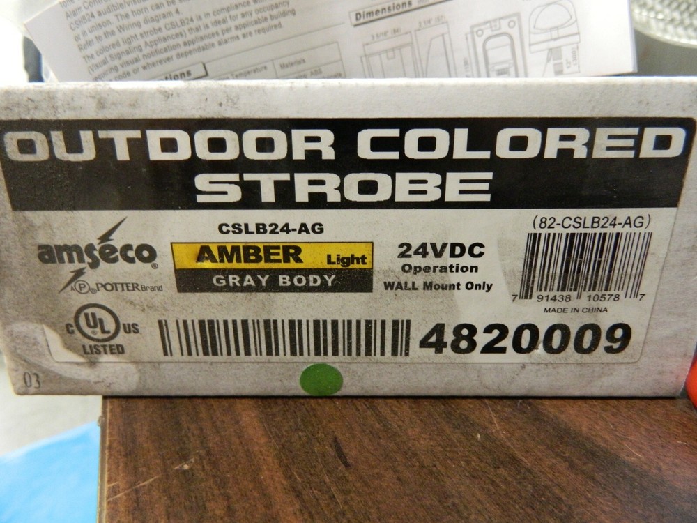 Potter OutDoor Colored Strobe Amber CSLB24AG