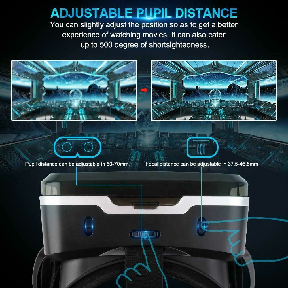 2018 Upgrade Version Pansonite VR Headset with Remote Controller 3D Virtual