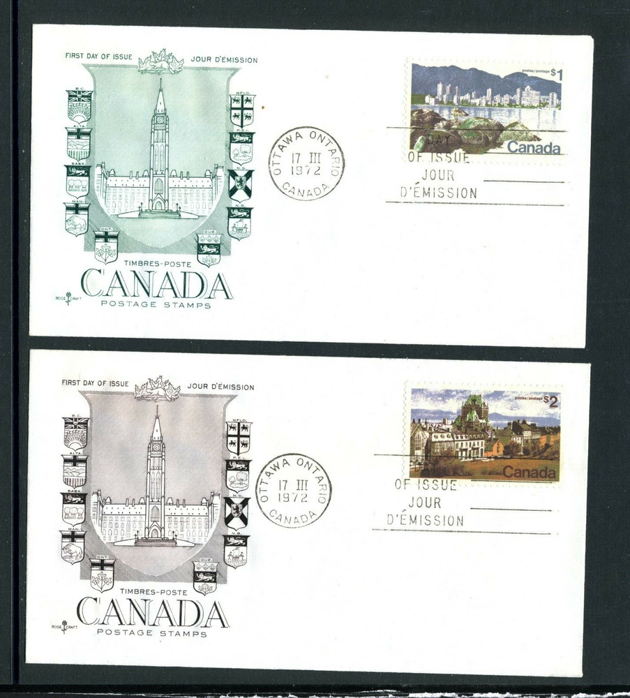 Canada Covers   600, 601 FDC's   Ottawa Postmark   DV117