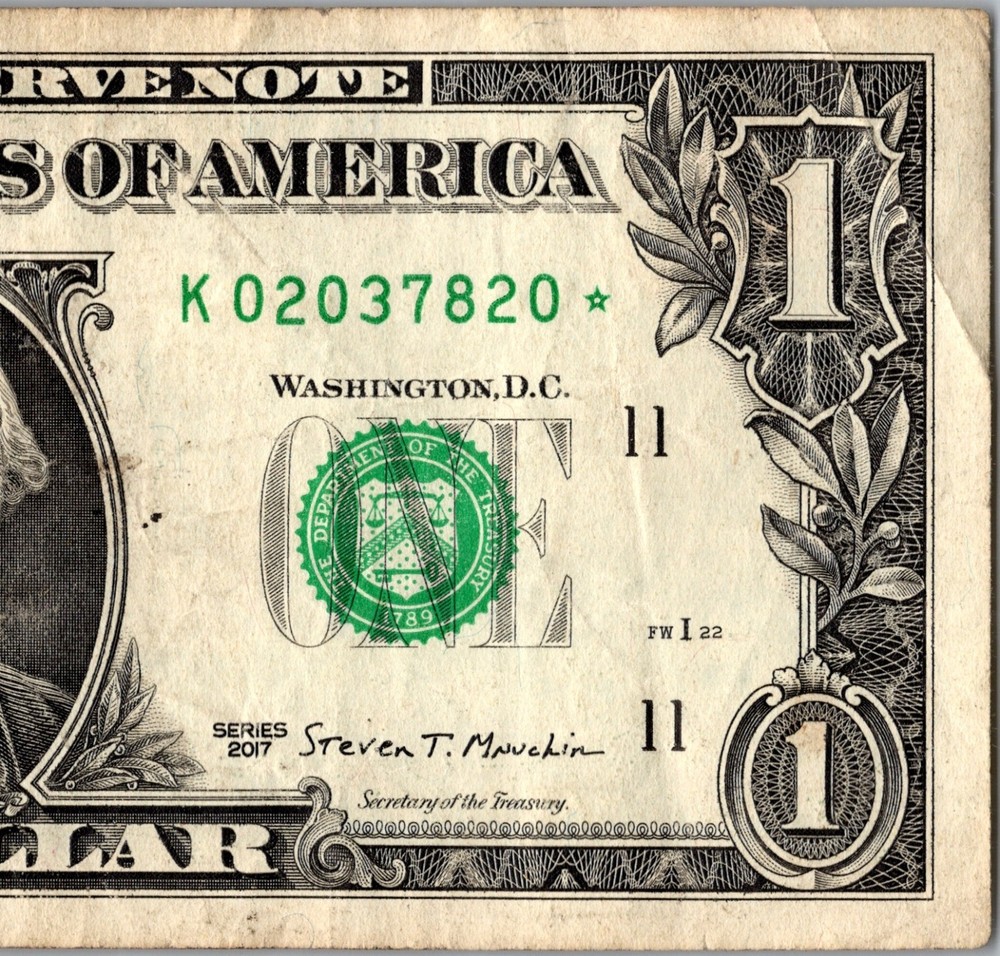 2017 K Star note Fancy Serial Number Regular Run