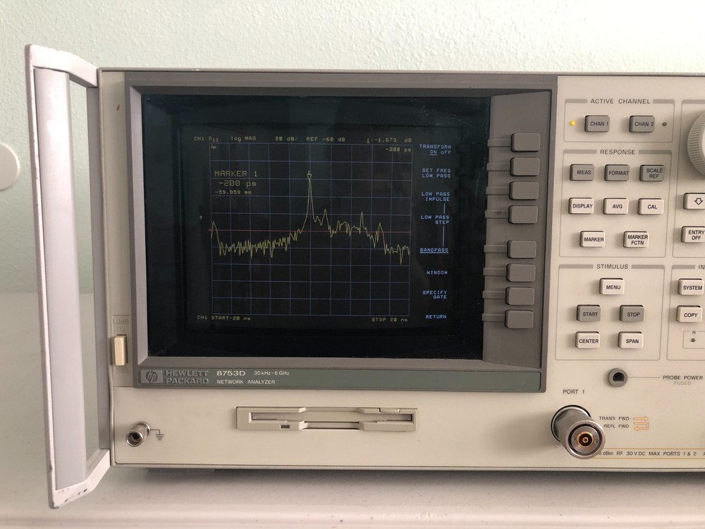 HP/Agilent 8753D 30kHz-6GHz Network Analyzer S-Parameter Test Set Opt:006/010+