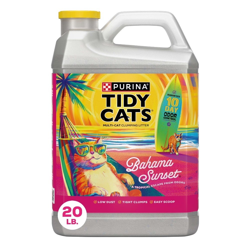 Multi Cat Clumping Cat Litter with Odor Control Bahama Sunset Scented Formula in