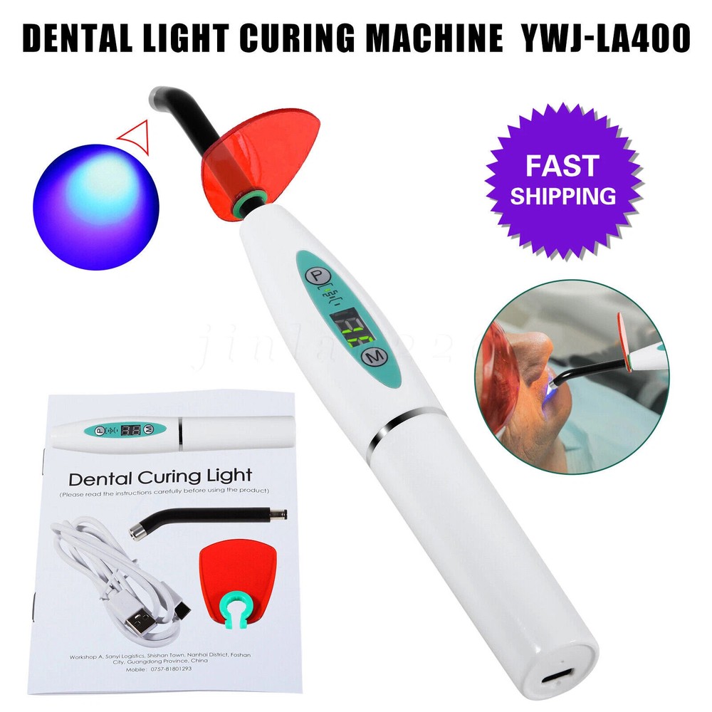 Dental Wireless LED Curing Light Cure Lamp Curing Machine Rechargeable 1500MW