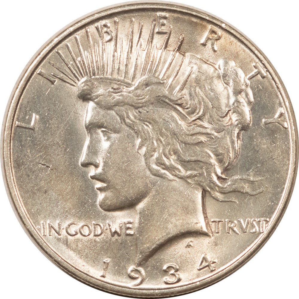 1934-D PEACE DOLLAR - FLASHY HIGH GRADE EXAMPLE!
