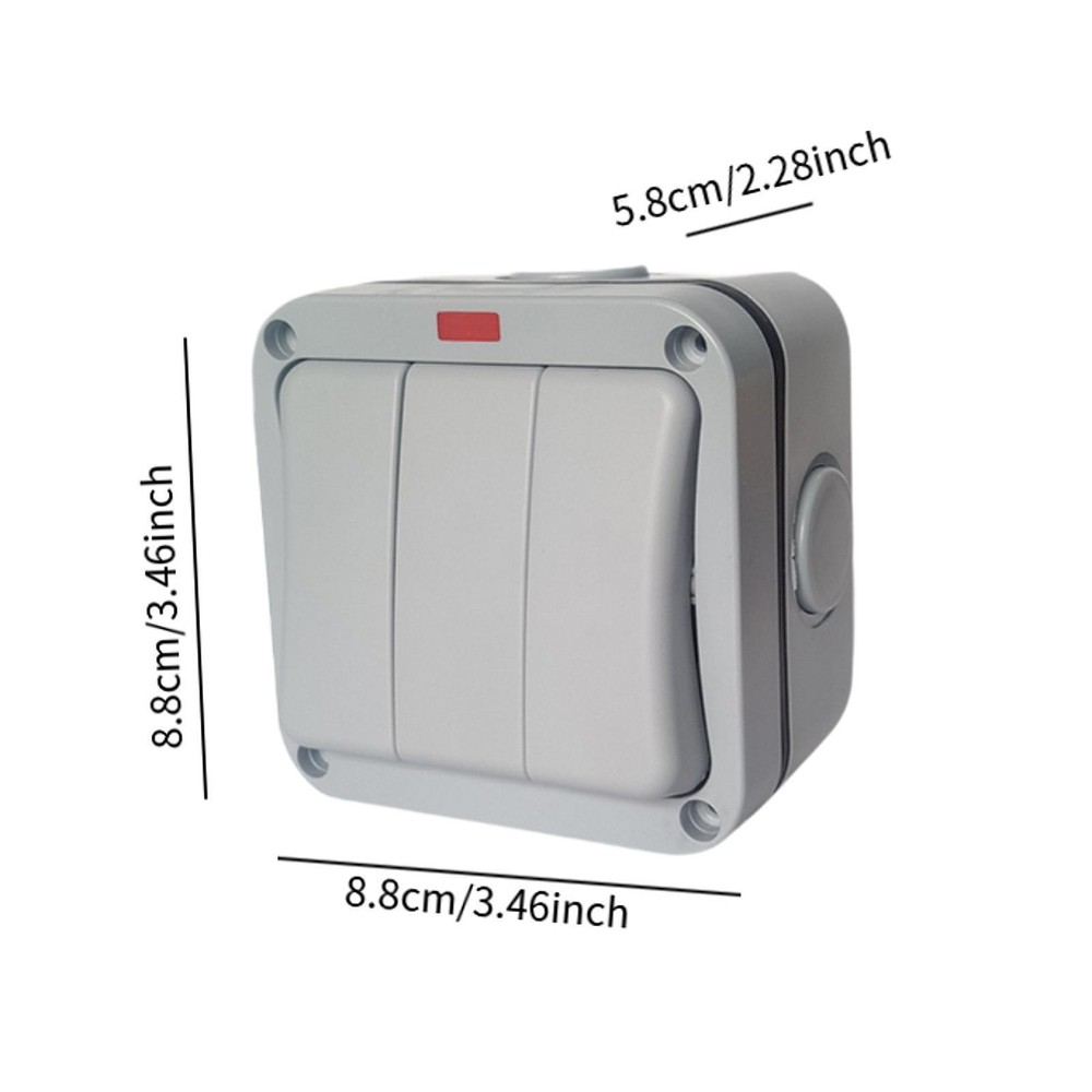 IP66 Waterproof Switch Electrical Switch Anti Fall Three Open Design PP Material