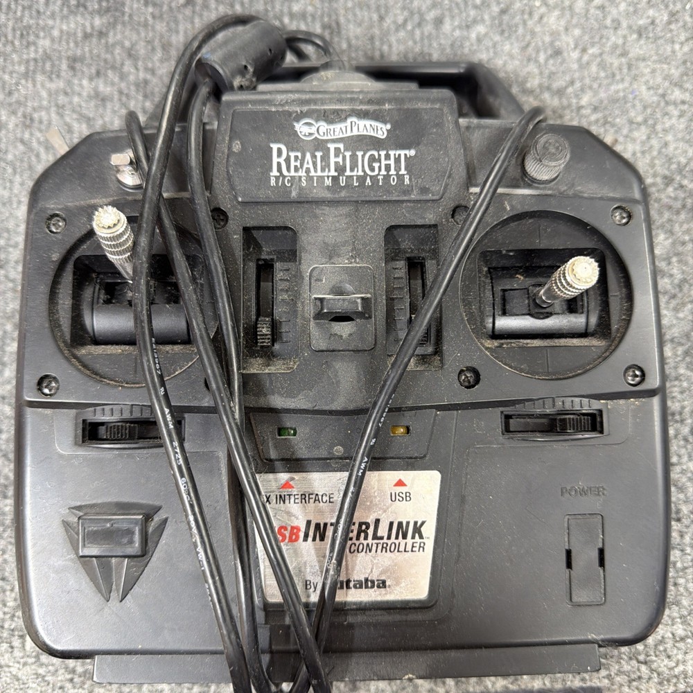 Great Planes Real Flight R/C Simulator Futaba Interlink USB Controller UNTESTED